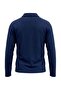 Lacivert Regular Kesim Waffle Dokulu Polo Yaka Fermuarlı İnce Hırka/Sweatshirt TMNAW27SW00015 - 7