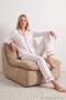 White-Multicolor Cherry and Floral Patterned Ribbed Knitted Pajama Set Thmaw27Pt00018 - 2