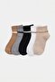 Black-Multicolor 5-Piece Plain Jacquard Knitted Socks Thmaw27Co00002