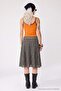 Khaki Mini Plaid Lined Midi Skirt Twoss26Et00263 - 6