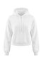 White Plain Regular Hooded Low Sleeve Long Crop 3 Thread Raster Knitted Sweatshirt Twoaw27Sw00003 - 4