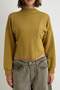 Khaki Patchwork Thick Oversize Wide Cut Stand Collar Knitted Sweatshirt Twoaw27Sw00068 - 3