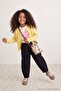 Yellow Girls' Knitted Cardigan with Ruffle Detail Tkdaw26Hi00002