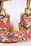 2-Piece Floral Patterned Gold Detailed Porcelain Liquid Soap Dispenser Tdraw27Sbn00003 - 5