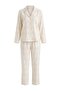 White Plaid / Checkered Glitter Detailed Flannel Woven Pajama Set Thmaw27Pt00129 - 4