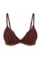 Yellow-Brown 2-Piece Lace Rope Strap Unfilled Unwired Covered Triangle Knitted Bra Thmss24Su00016 - 12
