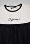 Ecru- Black Regular Fit Slogan Printed Knitted Pajama Set Tmnaw27Pt00018 - 6