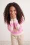 Pink Girls' Striped Crew Neck Knitwear Sweater Tkdaw27Kz00020