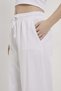 Wide Leg Gabardine Trousers with Tassels - 5