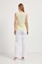 Sleeveless Open Neck Blouse with Side Ties - 5