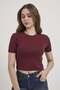 Crew Neck Stoned Crop Premium T-Shirt - 2
