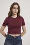 Crew Neck Stoned Crop Premium T-Shirt