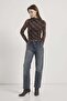 Armalife 10593 Plain Checked Sleeves Transparent Women's Blouse - 3