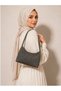 Platinum Color Stone Handheld Evening Dress Clutch Portfolio Wedding Engagement Henna Women's Evening Bag (with Strap) - 3