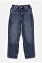 Women's Dark Blue 2W5-5 Relaxed Fit Elastic Waist Denim Jeans - 7