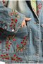 Women's T.Jeans Color 2S566 Floral Embroidery Oversize Design Denim Jacket - 5