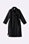 Front Buttoned Belted Cashmere Coat - 4