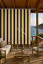 Brown Cream Balcony Curtain Luxury 1St Class Tarpaulin Fabric Rainproof Thick Lace Buttoned Balcony Tarpaulin - 2