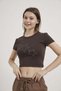 Trok Starry Crew Neck Crop T-Shirt