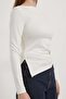 Kayık Yaka Asymmetrical Side Gathered Blouse - 3