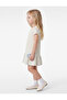 Ribboned Viscose Blended Short Sleeve Crew Neck Dress - 2