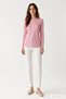 Women's Elegant Slim-Fit Viscose T-Shirt-Powder - 3