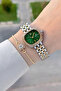 Dial Green Gold Silver Color 27 mm Women Wrist Watch and Bracelet with Gift Package