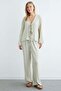 Front-Tied Textured Kimono 2-Piece Set - 3