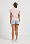 Women's Stone Patterned Sleeveless Summer Pink Loose T-Shirt - 6