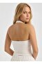 Women's Viscose Lycra Invisible Neck-Cut Crop Top - 6