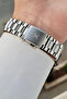 Men's Wristwatch with Beige Dial and Gray Strap, Same as Pictured - 5