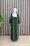 Nuray Dress Viscose Fabric Women's Emerald Collar Openable Buttons Elastic Sleeves Relaxed Fit Hijab Dress - 2