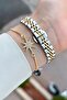Dial Gold Strap Gold Gray Color 22.5 mm Same as in the Image Women's Wristwatch and Bracelet - 4