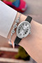 Silver Strap Black Color Gift Packaged 22 mm 5 Atm Women's Wristwatch - 2