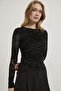 Armalife 10645 Flocked Tulle Women's Blouse with Lining Details