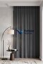 Anthracite Solid Color Backdrop Curtain, Plain Seamless Seam, Extralight Drawstring, Single Panel
