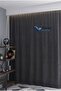 Anthracite Solid Color Backdrop Curtain, Plain Seamless Seam, Extralight Drawstring, Single Panel - 3