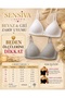 حمالة صدر للتمرين مكونة من قطعتين بدون أسلاك - حمالة صدر ناعمة - My First Bra Pack of 2 باللون الأبيض - الرمادي