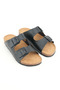 Gemo Summer Comfortable Sole Two Buckle Adjustable Faux Leather Daily Men's Slippers - 4