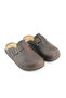 Men's Insole Genuine Leather Single Buckle Adjustable Home Garden Daily Slippers - 5