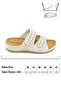 Women's Summer Insole Genuine Leather Velcro Adjustable Comfortable Sole Daily Slippers - 3