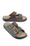 Men's Summer Faux Leather Two Buckle Adjustable Comfortable Sole Daily Slippers - 2