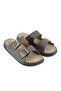 Men's Summer Faux Leather Two Buckle Adjustable Comfortable Sole Daily Slippers - 4