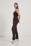 Drawstring Flexible Strap Athlete's Spanish Leggings Set with Cross Detail - 2
