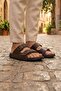 Men's Summer Faux Leather Two Buckle Adjustable Comfortable Sole Daily Slippers