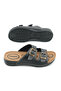Summer Comfortable Sole Two Buckle Adjustable Faux Leather Daily Women's Slippers - 6