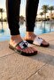 Men's Summer Pu Slippers Suitable for Wet Ground, Home, Garden, Bathroom, Pool, Eagle Design Slippers