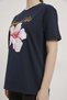 Text Embroidery Floral Print Detailed Crew Neck T-Shirt - 5