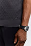 Men's Anthracite Polo Collar Buttonless Rayon Blend Regular Fit Knitwear T-Shirt A62Y5060 - 3