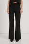 Women's High Waist Wide Leg Black Palazzo Trousers - 4